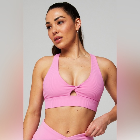 Fabletics Oasis Rib Twist Medium Impact Sports Bra M - Picture 3 of 7